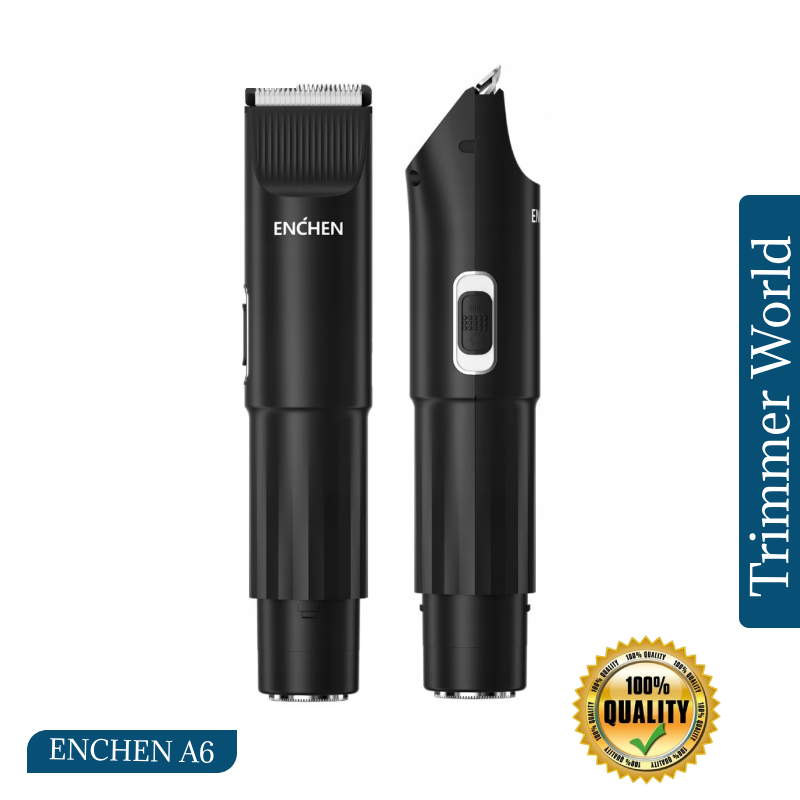ENCHEN A6 women's facial and body hair trimmer in black with 3mm and 6mm guide combs