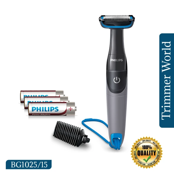 Philips BG1025 Body Groomer Trimmer with AA Battery – Cordless Waterproof Body Trimmer