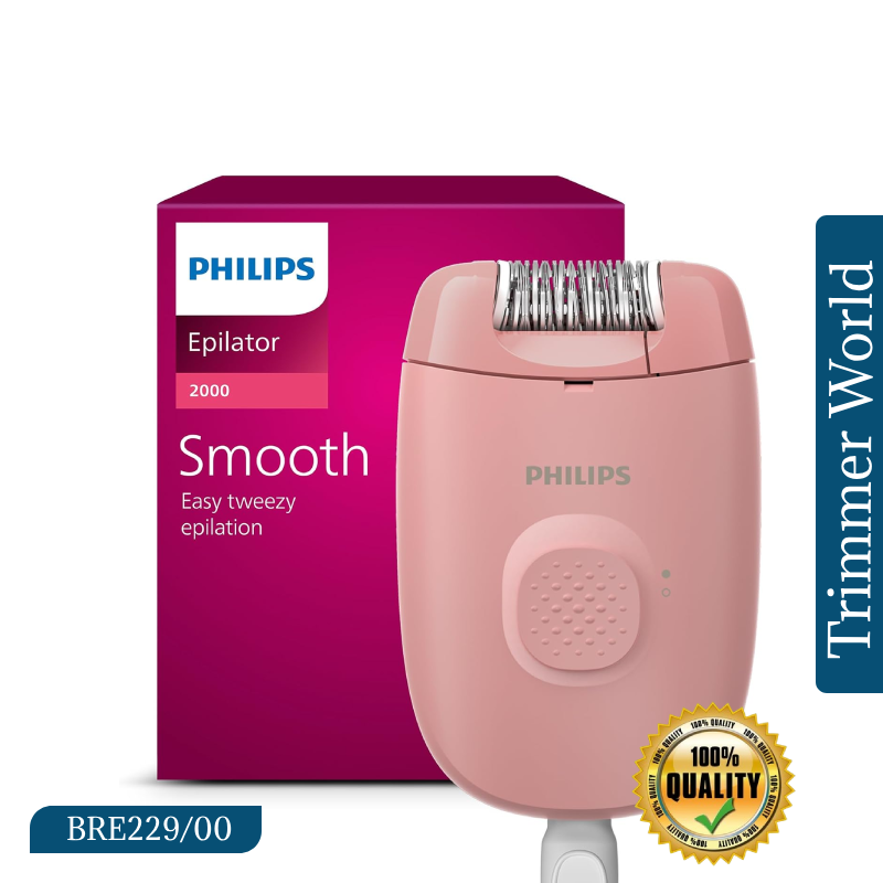 Philips BRE229/00 Satinelle Essential 2000 Series corded epilator in soft pink