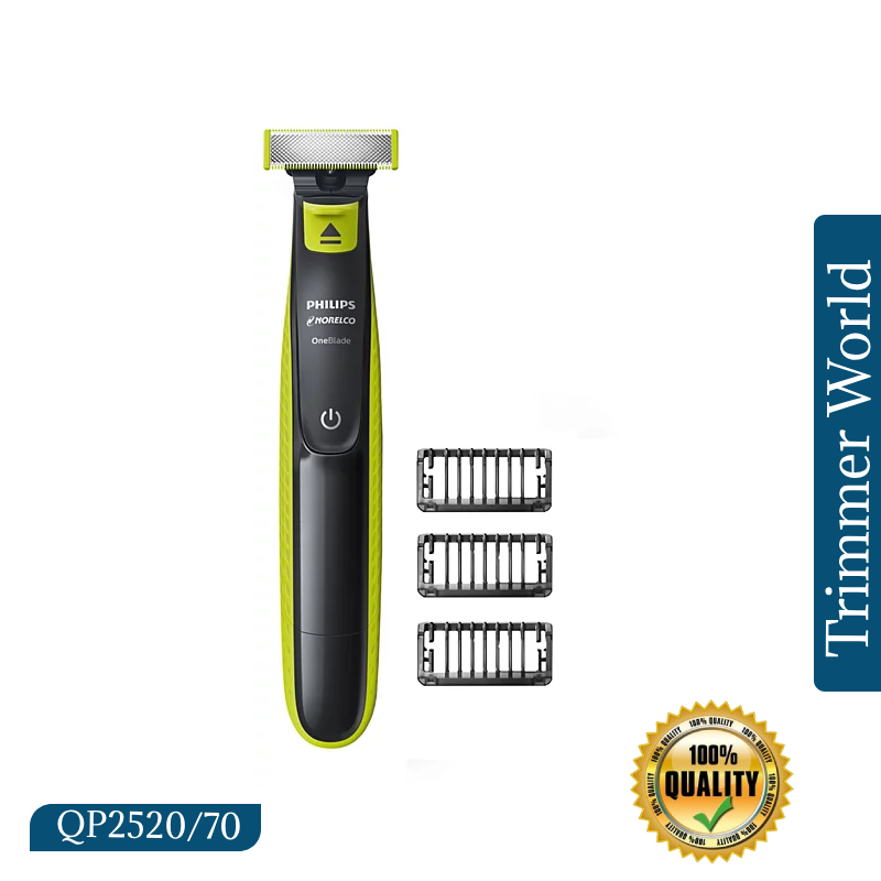 Philips Norelco OneBlade QP2520/70 hybrid trimmer and shaver with 1mm, 3mm and 5mm stubble combs