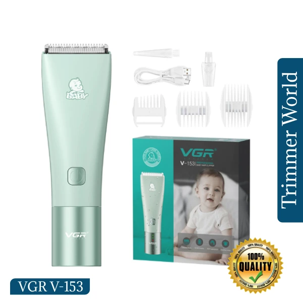 Alt Text: VGR V-153 Baby Hair Clipper with Ceramic Blades for Kids