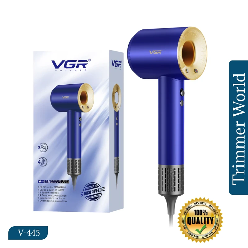 VGR V-445 hair dryer red 1600W BLDC motor lightweight fast drying