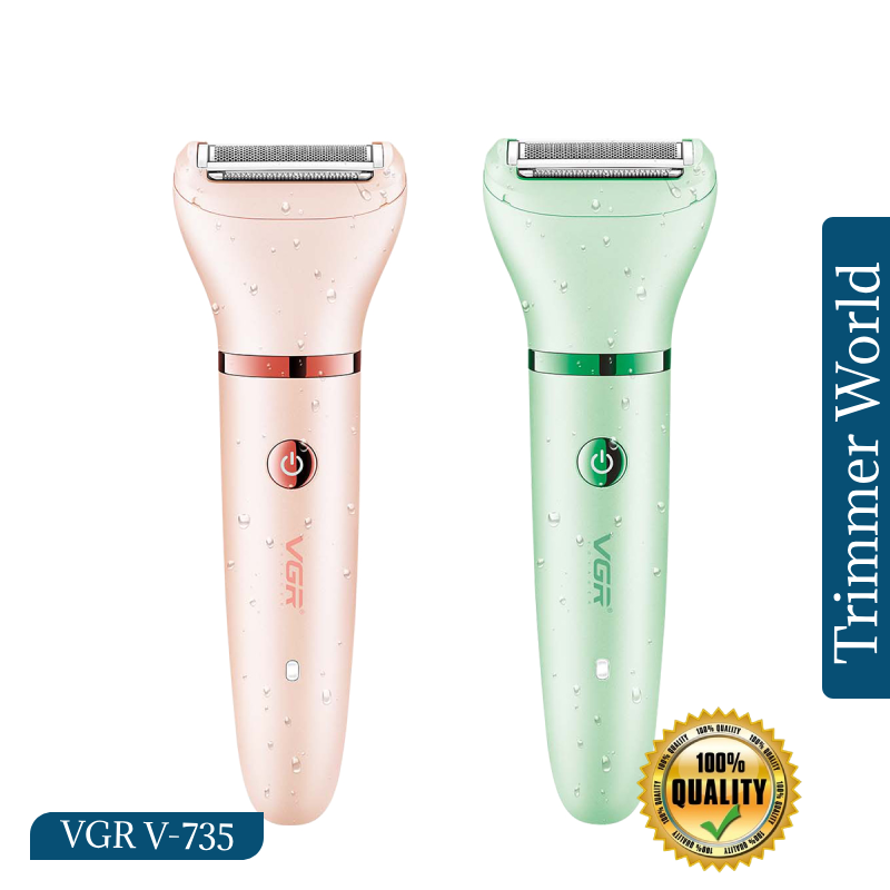 VGR V-735 waterproof women's body shaver and bikini trimmer with USB Type-C cable